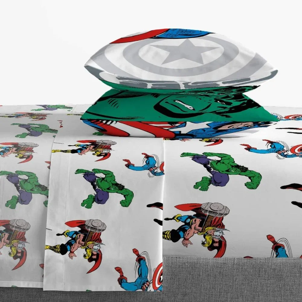 new Marvel Comics FULL Sheet Set Capt America, Incredible Hulk, Spider-Man, Thor